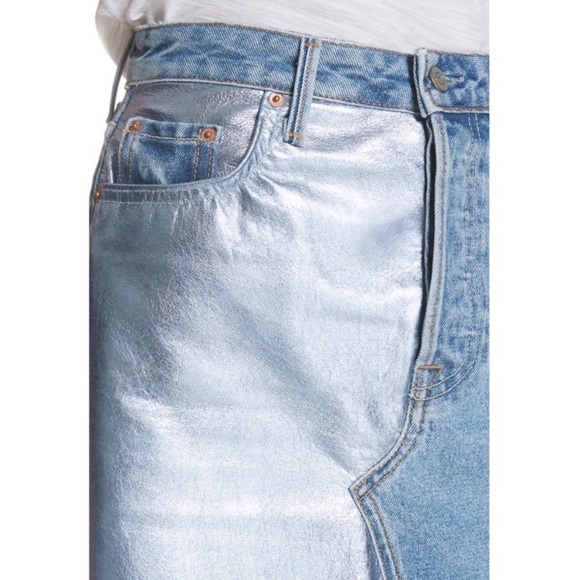 NWT GRLFRND Milla Metallic Leather Panel S… - Picture 13 of 14